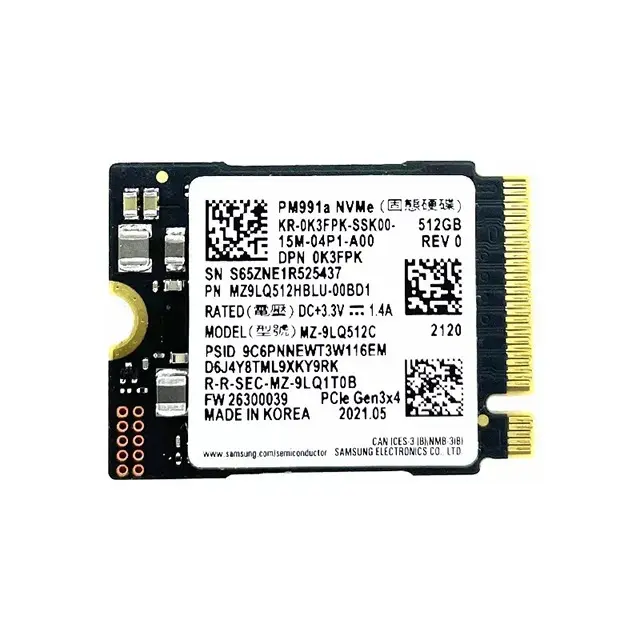 Western Digital PC SN740 512GB PCIe 4.0 NVME 2230 SSD