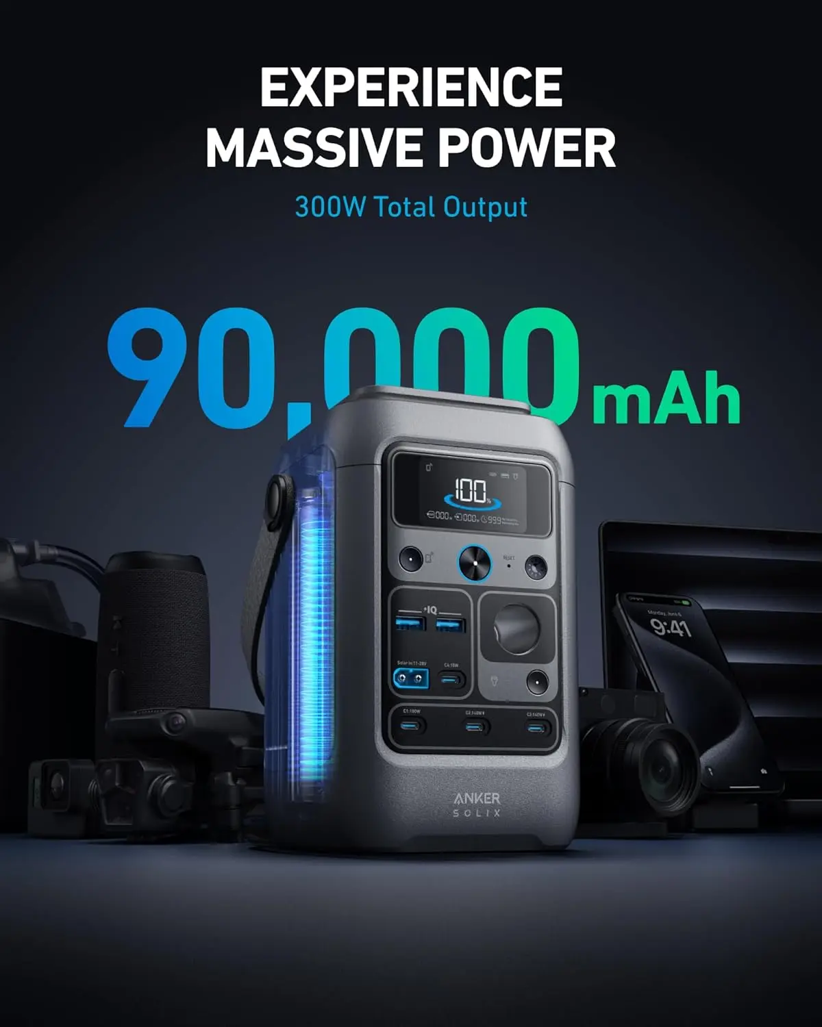 Anker SOLIX C300 DC Power Bank Station 288Wh