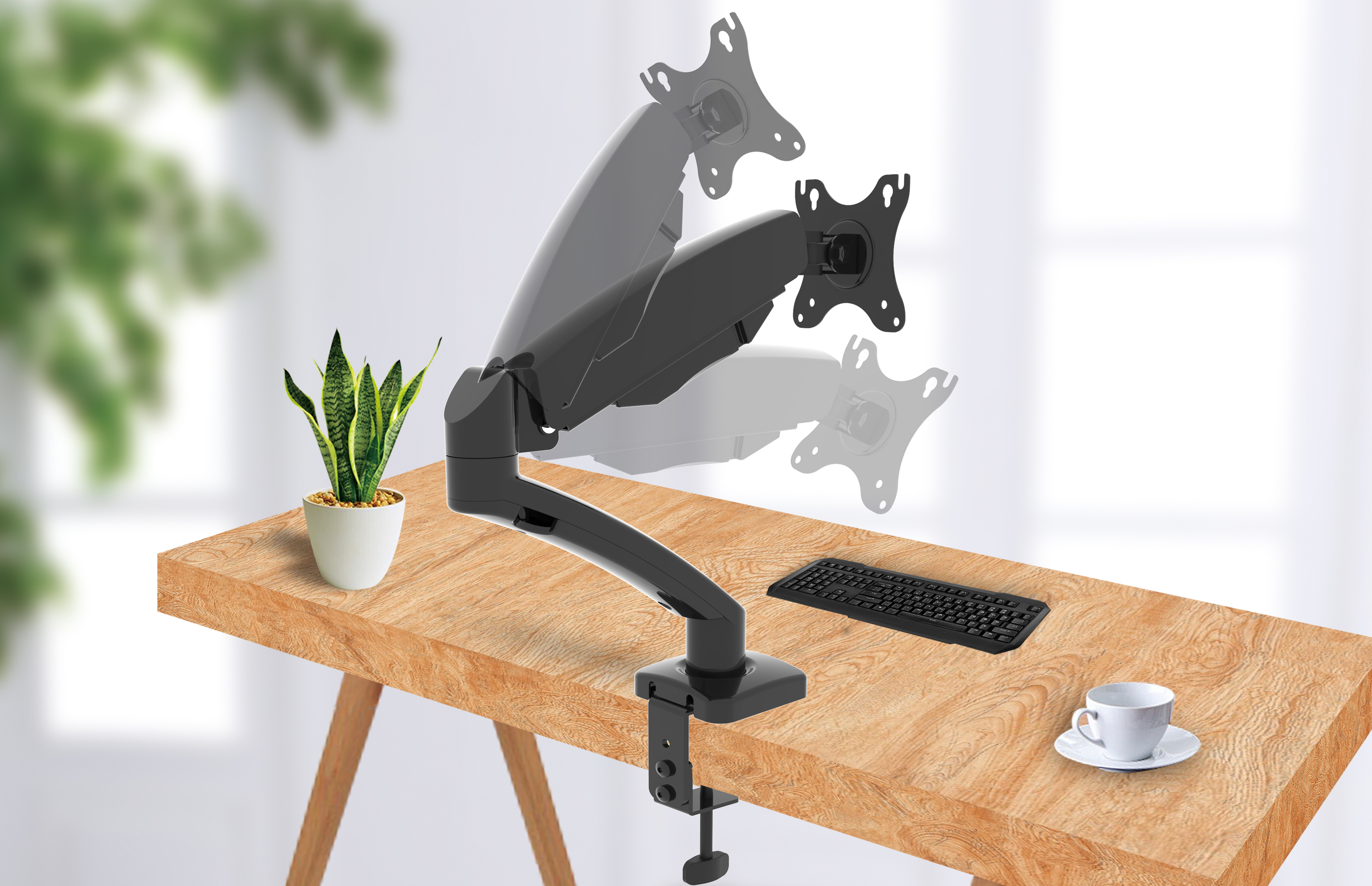 Gas Spring Desktop Monitor Stand