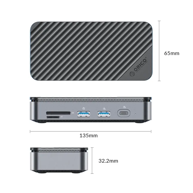 Orico DPM2P9 M.2 Hard Disk Enclosure with 10-in-1 Hub
