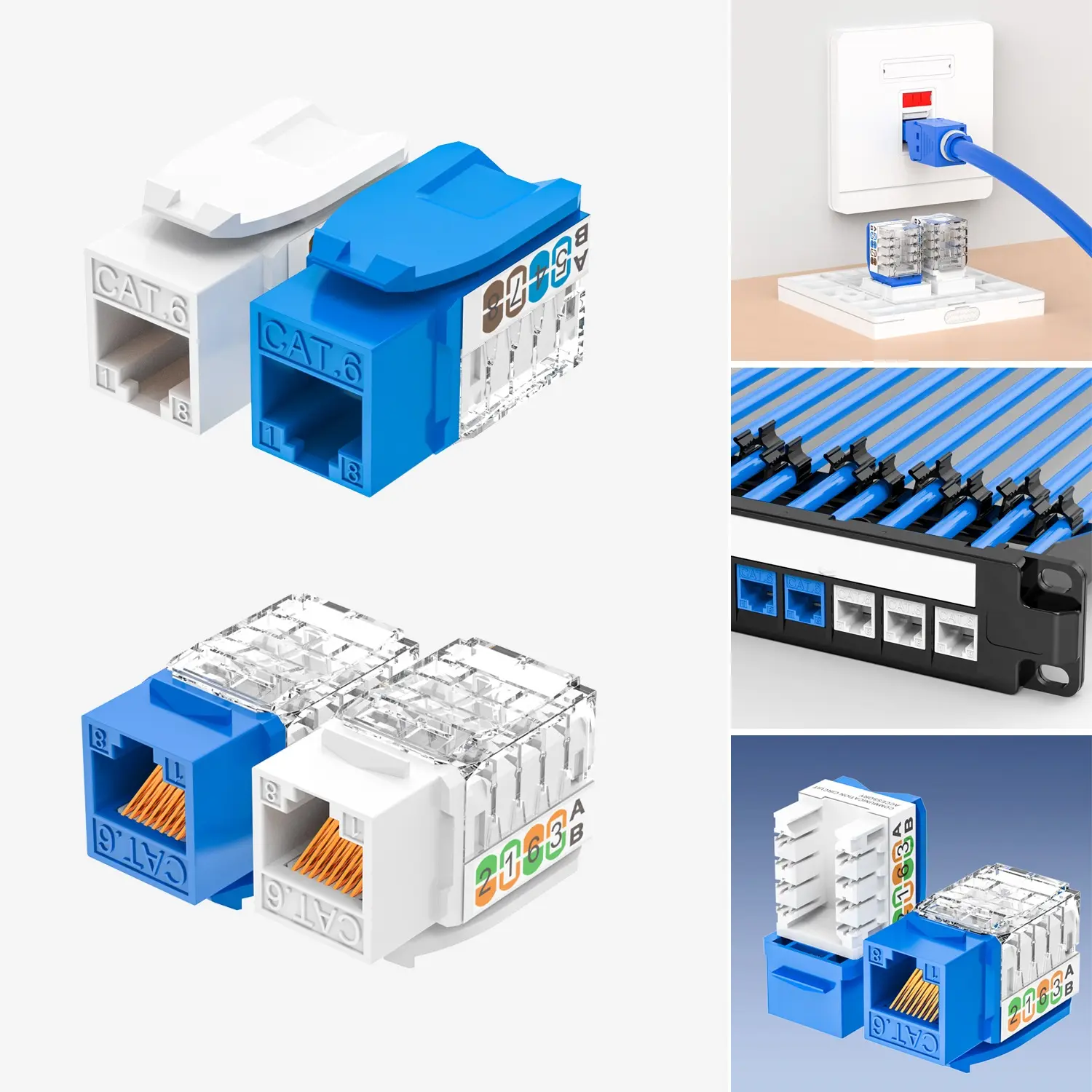 HY Connect HKJ-904-C6 RJ45 Female Keystone Jack