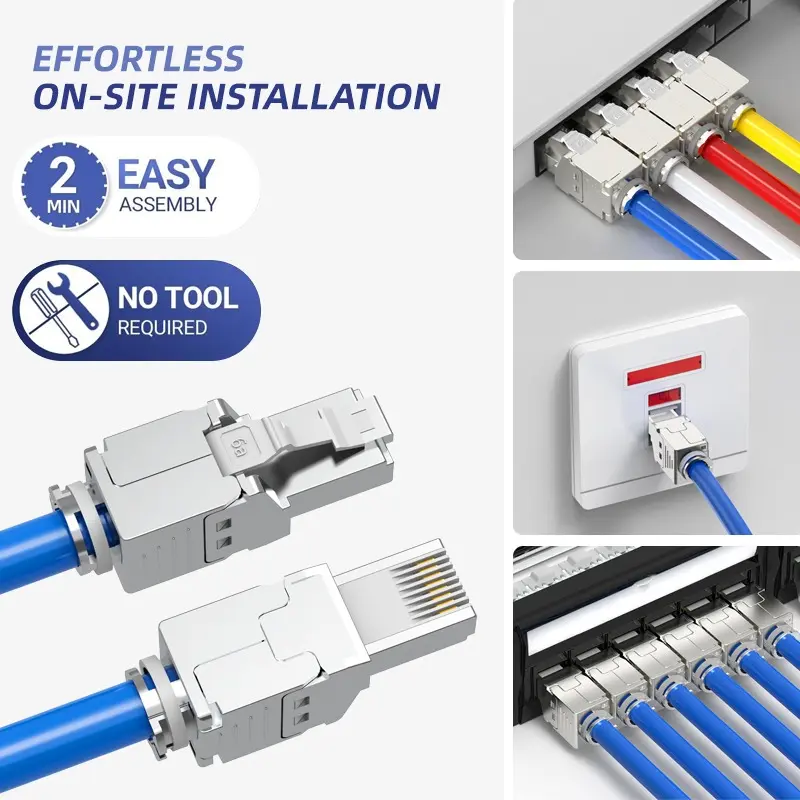 HY Connect HRJ-P88F-A-RJ45 FTP toolless modular plug