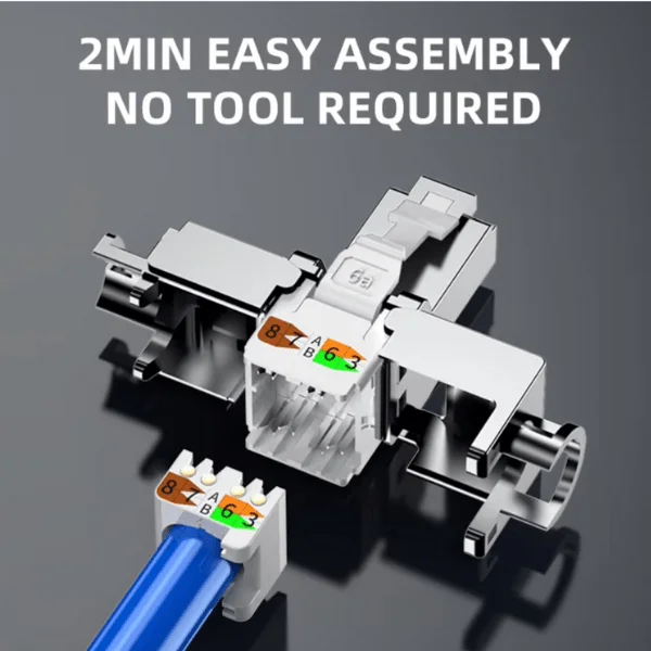 HY Connect HRJ-P88F-A-RJ45 FTP toolless modular plug